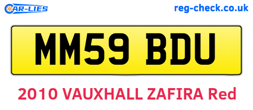 MM59BDU are the vehicle registration plates.
