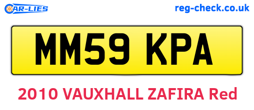 MM59KPA are the vehicle registration plates.