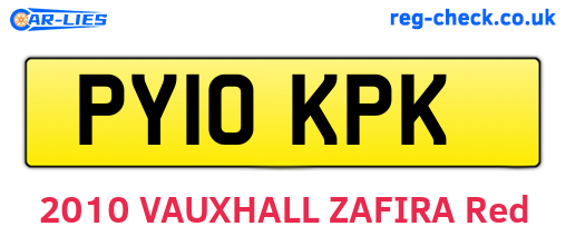 PY10KPK are the vehicle registration plates.