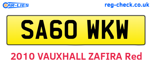 SA60WKW are the vehicle registration plates.