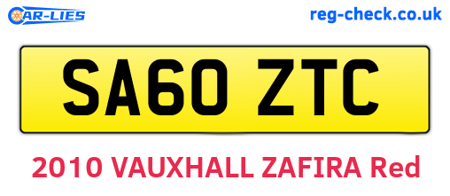 SA60ZTC are the vehicle registration plates.
