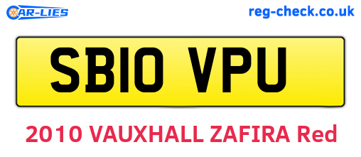 SB10VPU are the vehicle registration plates.