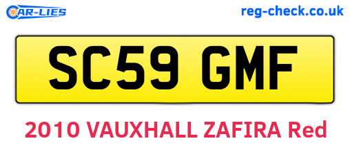 SC59GMF are the vehicle registration plates.