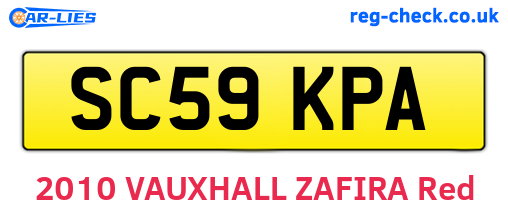 SC59KPA are the vehicle registration plates.