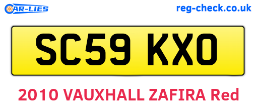 SC59KXO are the vehicle registration plates.