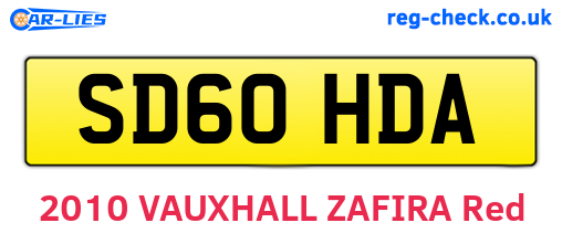 SD60HDA are the vehicle registration plates.