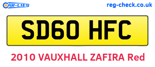 SD60HFC are the vehicle registration plates.