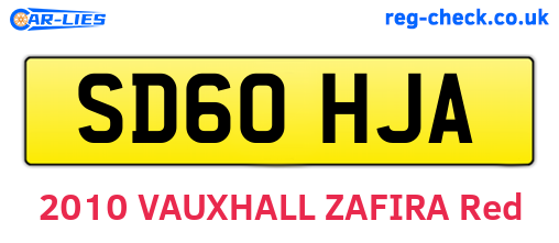 SD60HJA are the vehicle registration plates.