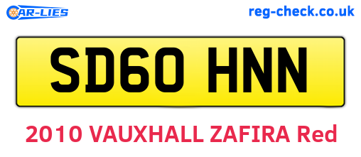 SD60HNN are the vehicle registration plates.