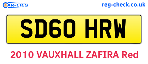 SD60HRW are the vehicle registration plates.