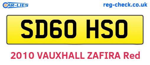 SD60HSO are the vehicle registration plates.