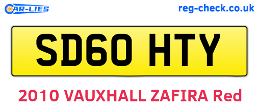 SD60HTY are the vehicle registration plates.