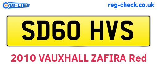 SD60HVS are the vehicle registration plates.