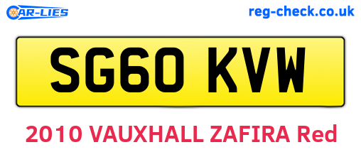 SG60KVW are the vehicle registration plates.