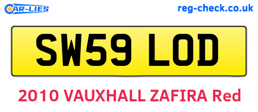 SW59LOD are the vehicle registration plates.