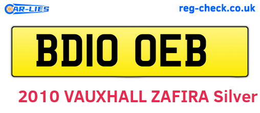 BD10OEB are the vehicle registration plates.