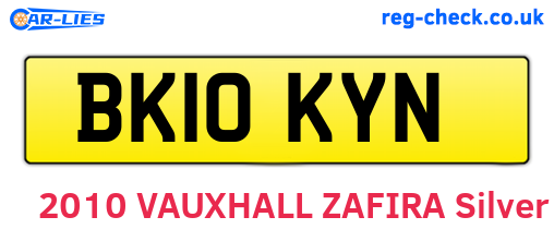 BK10KYN are the vehicle registration plates.