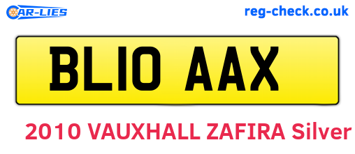 BL10AAX are the vehicle registration plates.