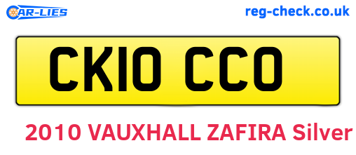 CK10CCO are the vehicle registration plates.