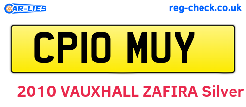CP10MUY are the vehicle registration plates.