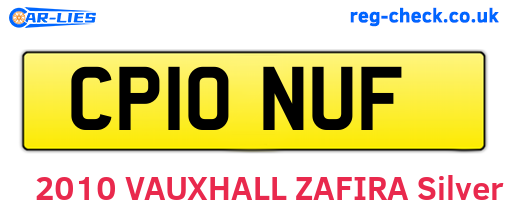 CP10NUF are the vehicle registration plates.