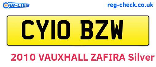 CY10BZW are the vehicle registration plates.
