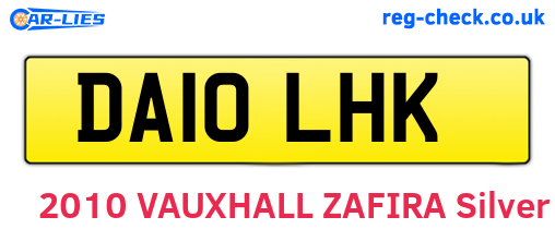 DA10LHK are the vehicle registration plates.