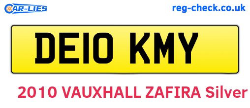 DE10KMY are the vehicle registration plates.