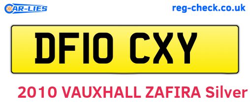 DF10CXY are the vehicle registration plates.