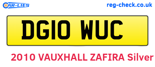 DG10WUC are the vehicle registration plates.