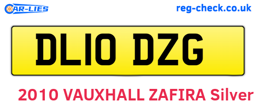 DL10DZG are the vehicle registration plates.