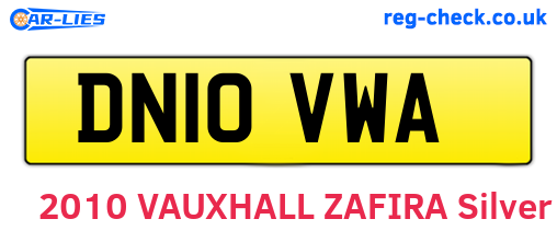DN10VWA are the vehicle registration plates.