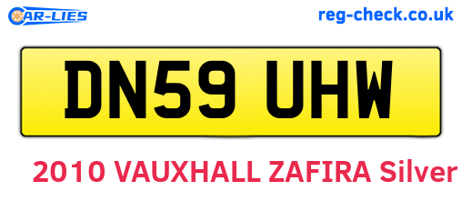 DN59UHW are the vehicle registration plates.