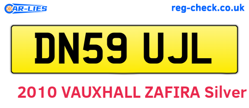 DN59UJL are the vehicle registration plates.