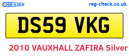 DS59VKG are the vehicle registration plates.