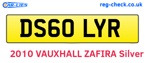 DS60LYR are the vehicle registration plates.
