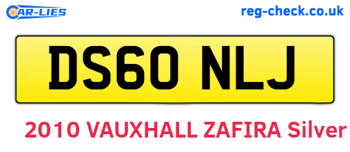 DS60NLJ are the vehicle registration plates.