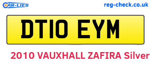 DT10EYM are the vehicle registration plates.