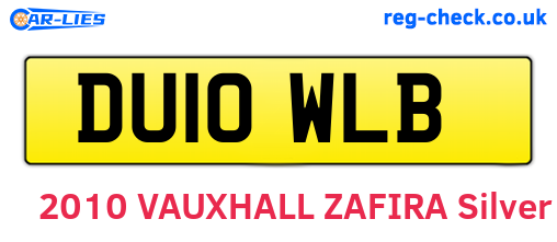 DU10WLB are the vehicle registration plates.