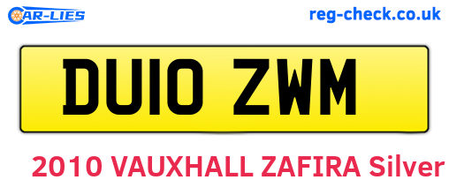 DU10ZWM are the vehicle registration plates.