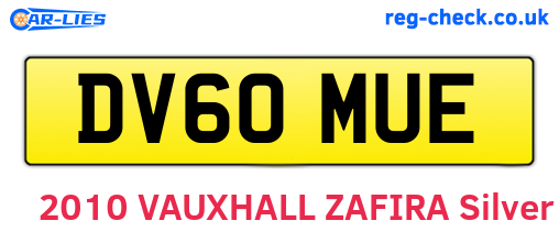 DV60MUE are the vehicle registration plates.