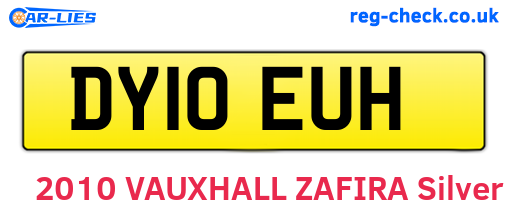 DY10EUH are the vehicle registration plates.