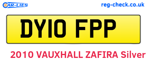 DY10FPP are the vehicle registration plates.