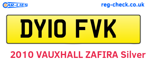 DY10FVK are the vehicle registration plates.