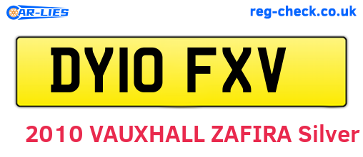 DY10FXV are the vehicle registration plates.