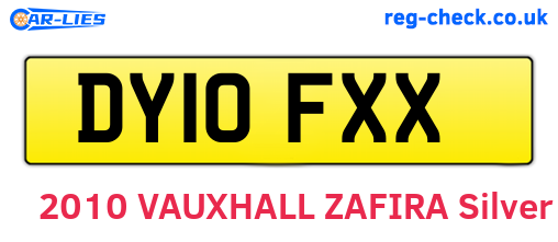 DY10FXX are the vehicle registration plates.