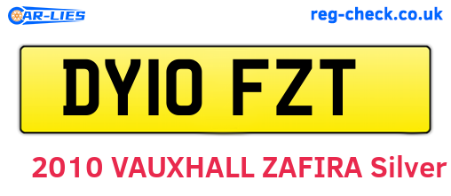 DY10FZT are the vehicle registration plates.
