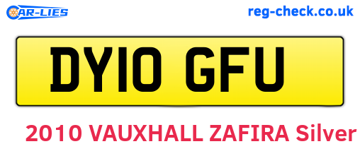 DY10GFU are the vehicle registration plates.