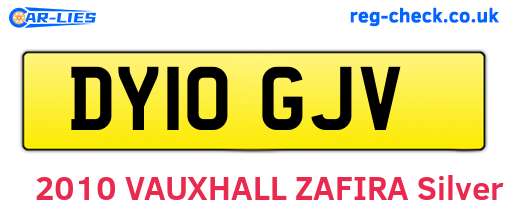 DY10GJV are the vehicle registration plates.