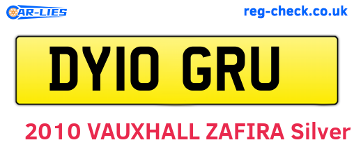 DY10GRU are the vehicle registration plates.